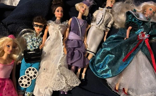 Mattel Barbie Lot of Six Dolls with Clothes Vintage 90s 2000s Barbie Dolls