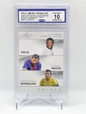 2024 Leaf SP release #ele53 Exclusive Legend Pele/ Messi/ Ronaldo  CCG 10