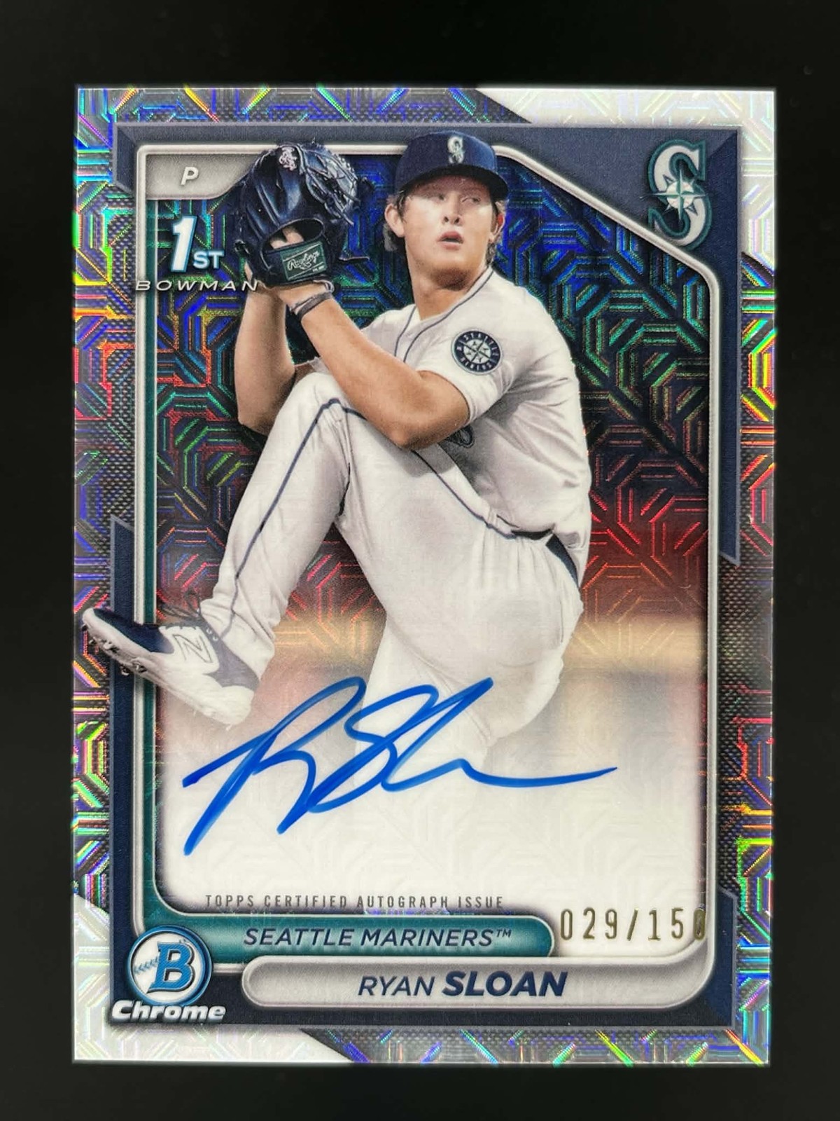 2024 BOWMAN DRAFT RYAN SLOAN CHROME AUTO HTA CHOICE REFRACTOR 29/150 1ST