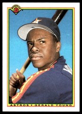 Gerald Young 1990 Bowman #72 Houston Astros MLB READ FREE SHIPPING AutographDen