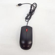 Lenovo Wired USB Optical Mouse   Black with Red Scroll Wheel