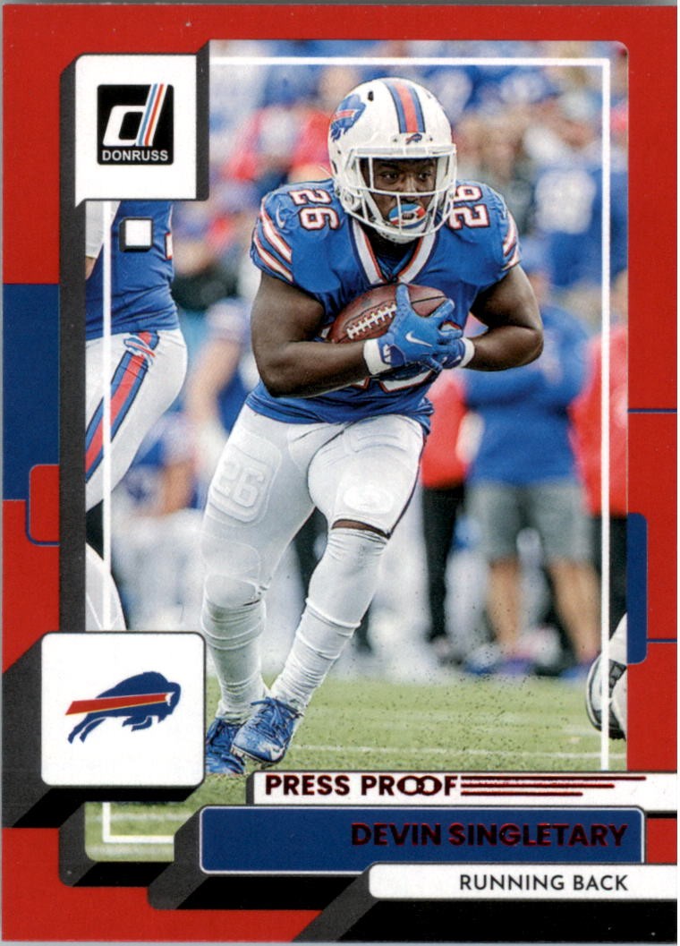 2022 Donruss Press Proof Red #117 Devin Singletary - FB