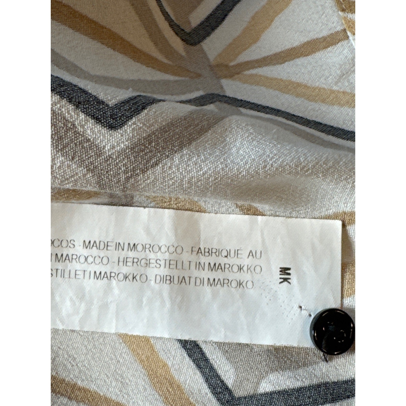 ZARA Basic Geometric Print Button Down Long Sleev… - image 8