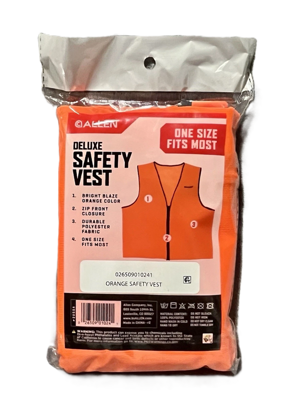 Allen Deluxe Hunter Blaze Orange Safety Vest for sale online | eBay