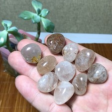 10Pcs NATURAL Rutilated Quartz hair crystal polish Mineral specimens 63g A1321