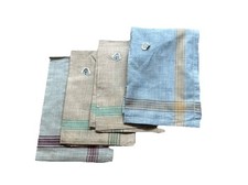 Vintage 40s 50s Arrow Gentleman Handkerchiefs Lot 4 Mid Century Pocket Square