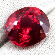 Flawless 25 CT Natural Oval Cut Red Burma Ruby Loose Certified Gemstone