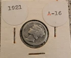 1921 P Mercury Dime AG to G - 90% Silver