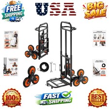 Stair Climbing Dolly 460 lbs, Heavy-Duty Folding Trolley Cart for Stairs with...