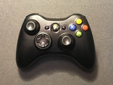 Official Microsoft Xbox 360 Wireless Controller Black - Cleaned - Free Shipping 