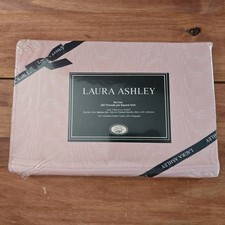 Laura Ashley Twin Flat Sheet Pink Rose 200 TC No-Iron 50/50 Cotton Poly NEW