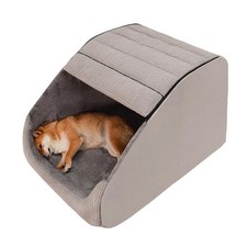 Extra Large Dog Bed House, Cozy Dog House Indoor, Memory Sponge, Plush Dog Cave