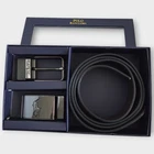 RRP $190 Polo Ralph Lauren Reversible Leather Black Belt Gift Set