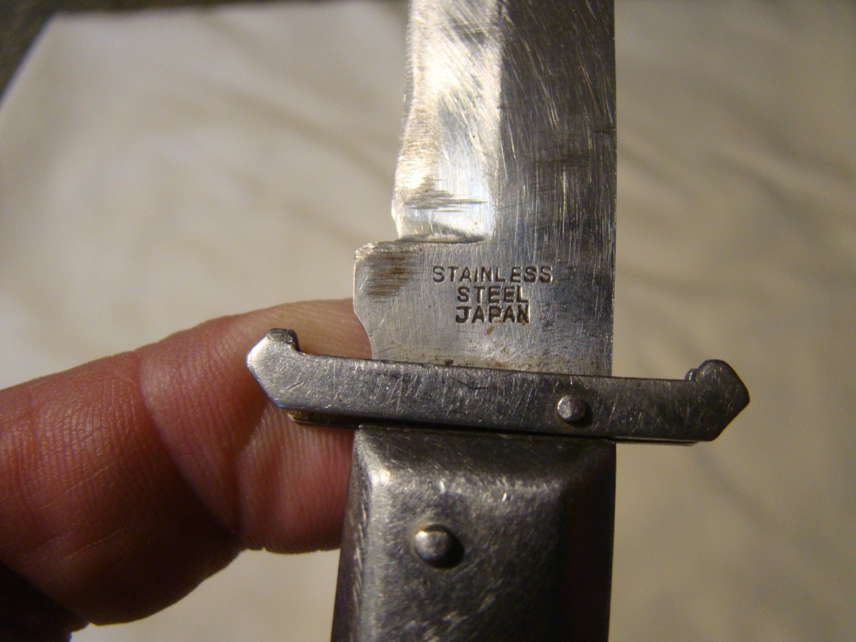 Vintage Lion Lockback Folding Pocket Knife Stainless Steel Japan