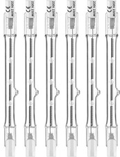 6 x Linear Tungsten Halogen Light Bulbs R7s Tube Floodlight Lamp