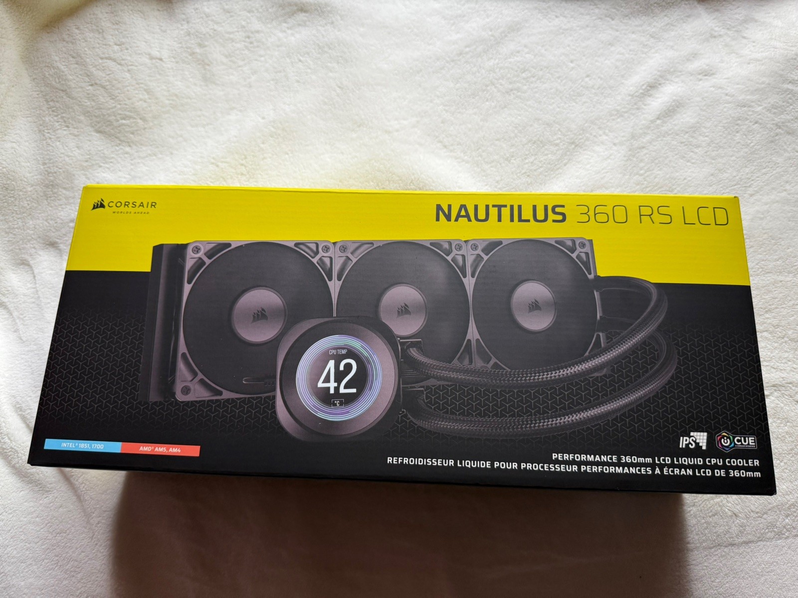 CORSAIR NAUTILUS 360 RS LCD Liquid CPU Cooler – 2.1" IPS LCD Screen – RS120 Fan