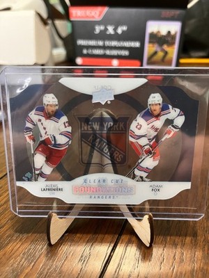2021-22 UD Series 1 - Clear Cut Foundations Alexis Lafreniere / Adam Fox #CCF-LF