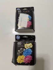 Lot of 2 HP 65 Black, 65 Tri-Color Ink Combo Pack x2 New Sealed. Exp 10/2027