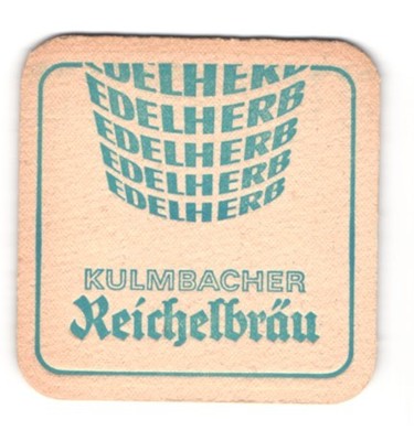 Kulmbacher Reichelbräu beer mat, Edelherb, coat of arms