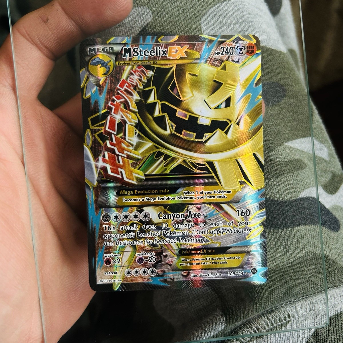 steelix ex pokemon card Pokémon Mega Steelix EX Full Art MEGA Holo Ultra Rare 109/114 XY Steam Siege