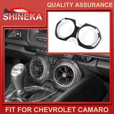 Center Air Vent Outlet Frame Cover Trim Carbon Fiber For Chevrolet Camaro 2016