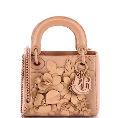 Christian Dior Ultra Matte Lady Dior Bag Flower Embroidered