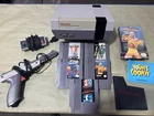 Used Nintendo NES Console With 5 Games, One Zapper And One Remote. Vintage
