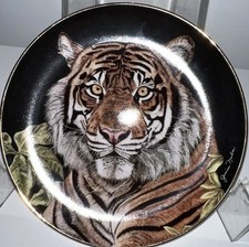 Vintage Decorative Collectable Plate "Ruler Of The Night" Franklin Mint 8 Inch