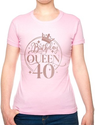 Geburtstag Queen 40 Damen Fit T-Shirt 40. Geburtstag Geschenk Damen Tee in Rosegold