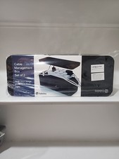 CABLEY CABLE ORGANIZER SET. Black. New In Wrapper