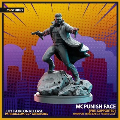 C27 - Punisher Fan Sculpt (40mm Marvel Crisis Protocol Scale)