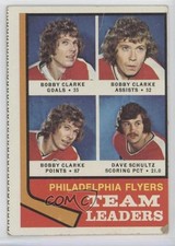 1974-75 Topps Team Leaders Bobby Clarke Dave Schultz #154 HOF 0d5r