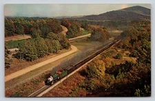 Southern 4501 Steam Locomotive Near Anniston Alabama Photochrome Postcard