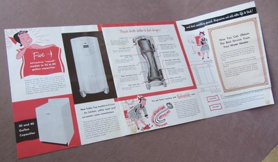 1952 New Frigidaire Electric Water Heater Brochure Specs Models Features GM