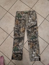Realtree Kids Boys Camo Hunting Fishing Cargo Pants Brown Sz 10/12