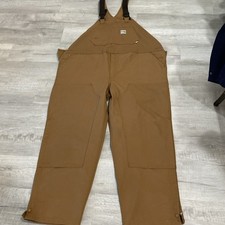 NWT Carhartt FR Flame Resistant Duck Bib Overall Unlined 50x32 HRC 2 FRR45 BRN