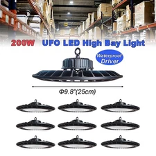 2/10Pack 200W Power Adjustable UFO Led High Bay Light 200 Watt Industrial Lights