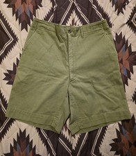 Vtg 60s Boy Scouts Of America Bush Shorts Army Green Talon 31" Waist 8" Inseam