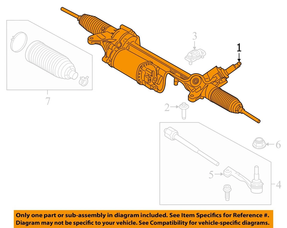 2018-2020 BMW 750i G12 OEM 4.4L AWD REAR GEAR RACK AND PINION W/ACTIVE STEERING - Image 4 of 4