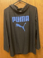 Lightweight Puma Hoodie Size Youth XL 14-16 Black/Blue