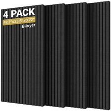 Dual-Layer Thickened Acoustic Wall Panels Self Adhesive, 4 pack 47.2"x23.6"x0...