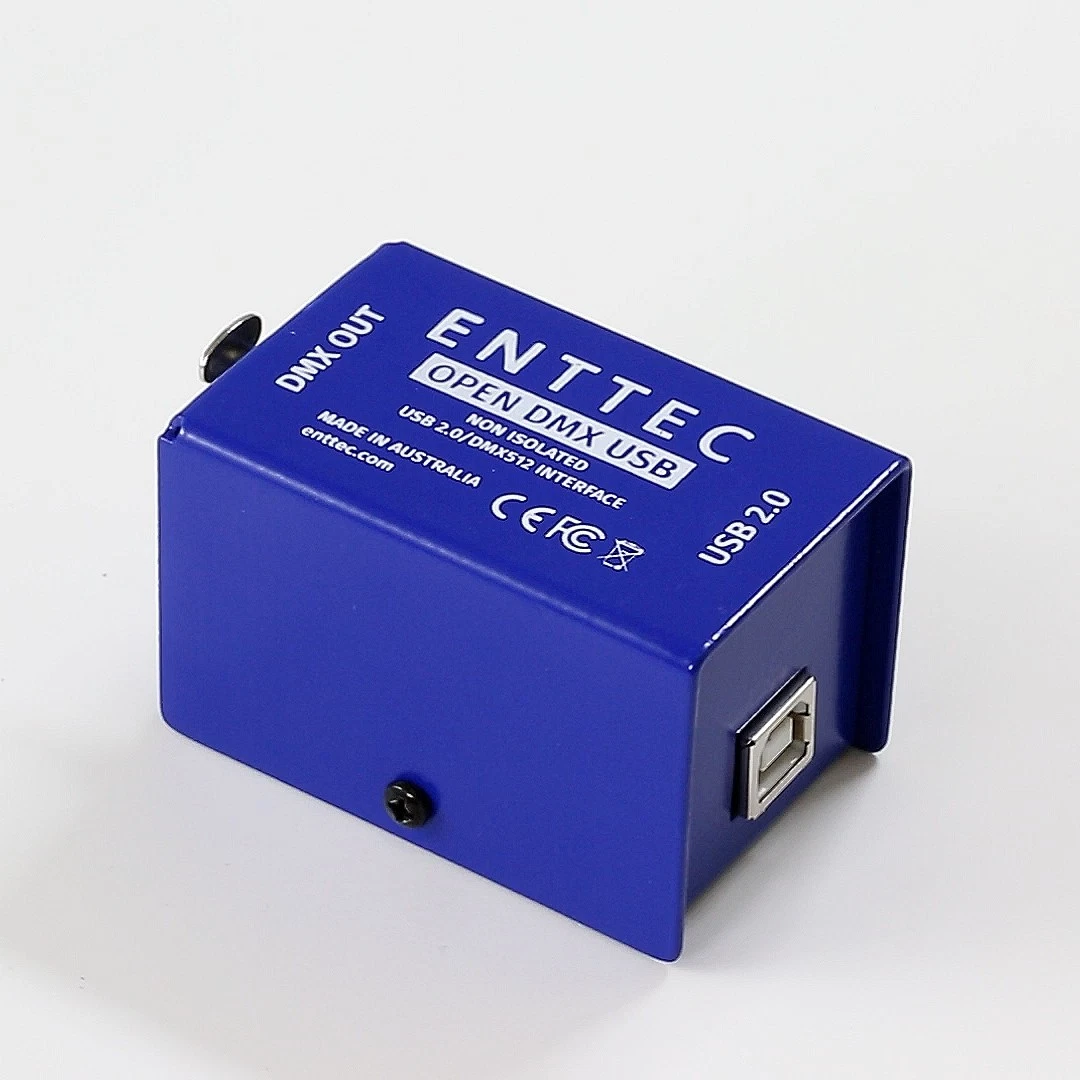 Enttec Open DMX USB 70303, 1 Interfaz de Iluminación Universo - Nivel de Entrada [Caja Abierta]