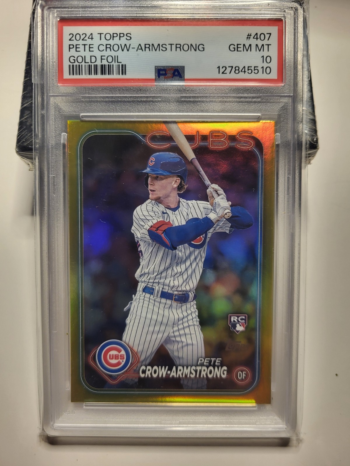 2024 Topps Pete Crow -Armstrong #407 Gold Foil PSA 10
