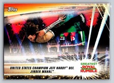 2019 Topps WWE SummerSlam Jeff Hardy def Jinder Mahal #56 Royal Rumble Card