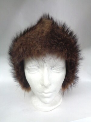 MINT NATURAL RACCOON FUR HAT CAP WOMEN WOMAN SIZE ALL | eBay display picture 1