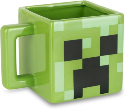 Offizielle Minecraft Creeper große Keramiktasse - 450ml Kaffeetasse Geschenk für Gamer