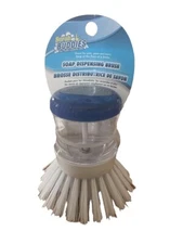 Scrub Buddies Blue Dish Cleaning Brush With Soap Dispenser New