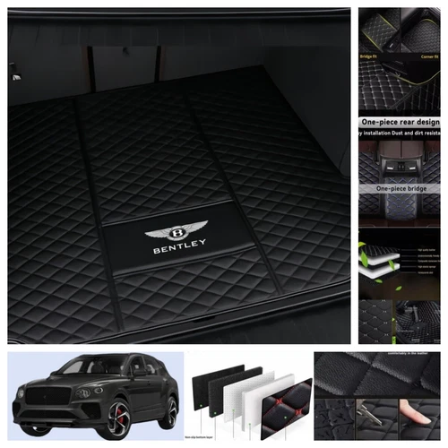 Fit For Bentley Bentayga 2016-2022 Car Floor Mats Carpet Cargo Liners Waterproof - Imagen 41 de 41