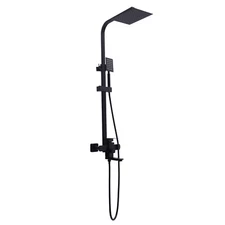 Shower System Rain Shower Panel Wall Mounted for Bathroom Adjustable Height