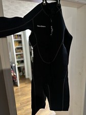 SeaSkin Wetsuit Adult Large Short Length UNISEX Black Full Front Zip NWOT